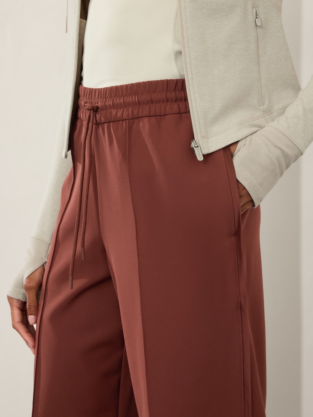 Athleta Endeavor High Rise Relaxed Pant - Cherrywood Color